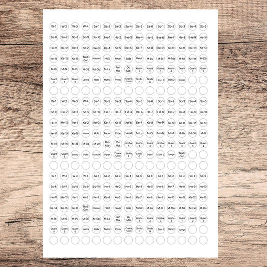 Etiketten-Set für das gesamte Elixier-Sortiment